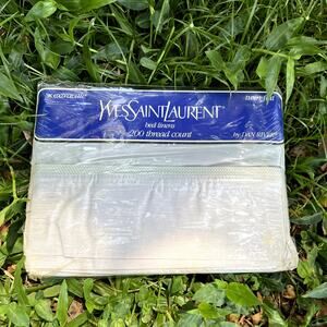 Yves Saint Laurent One Twin Flat Sheet YSL Vintage New Old Stock 1987